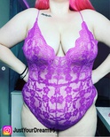 JustYourDream95 Fat Ass White Girl on Instagram Purple Lingerie Big Tits &amp; Ass (7)