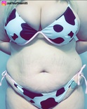 Busty BBW JustYourDream95 Cow Girl Hucow Outfit Big Ass Strip Tease (20)
