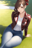 red leather muffins girl  remastered gif  by lazoreoc dfjcfgj