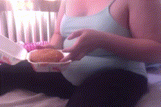 Chubby Is Starving Stuffing Hamburger Fries Mmmmm Bbw - 43
