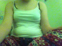 Cute pudgy belly- pj bottoms too tight!