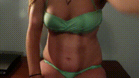 Chubby bikini belly play