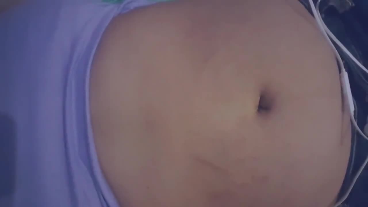 Belly play. Bloated belly.